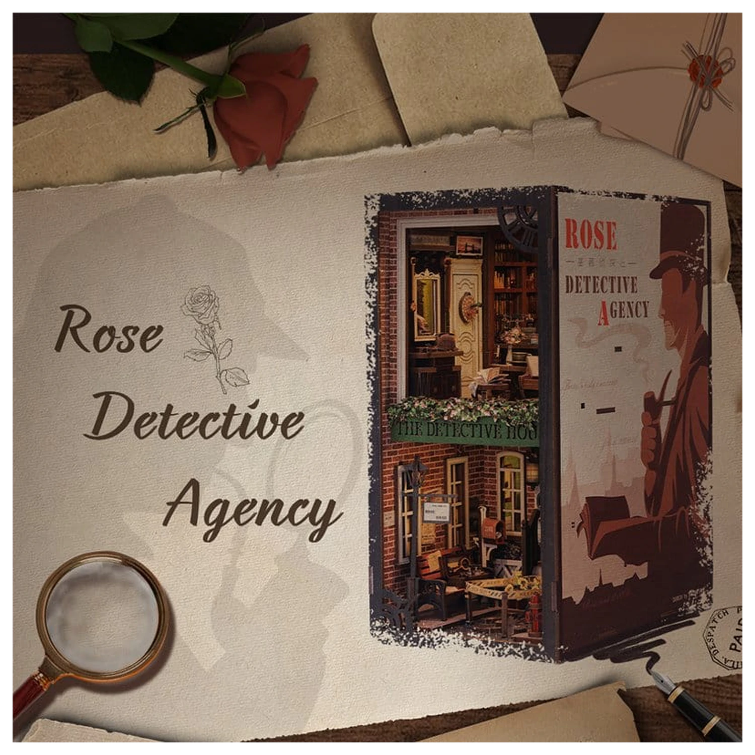 Book Nook Rose Detective Agency 23 x 11 cm zdjęcie produktu