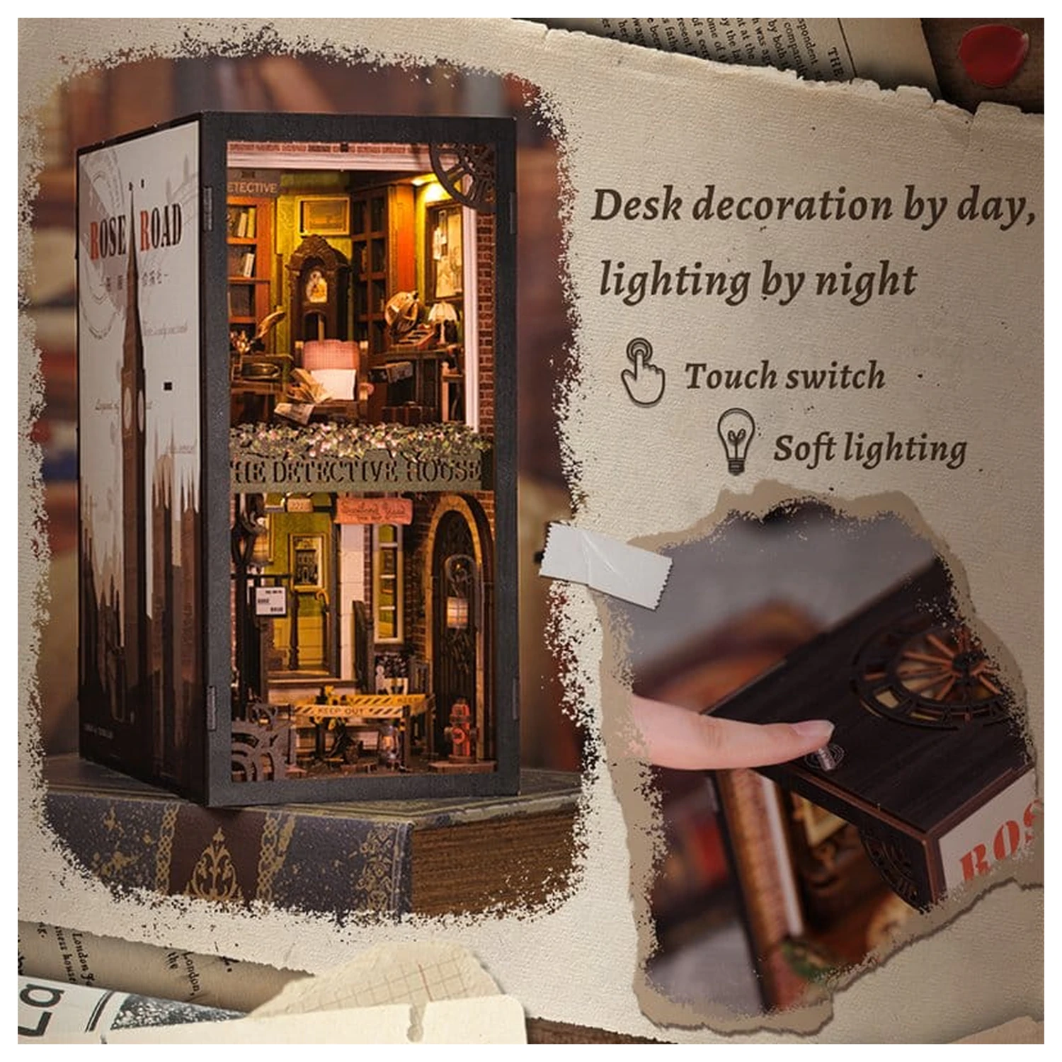 Book Nook Rose Detective Agency 23 x 11 cm zdjęcie produktu