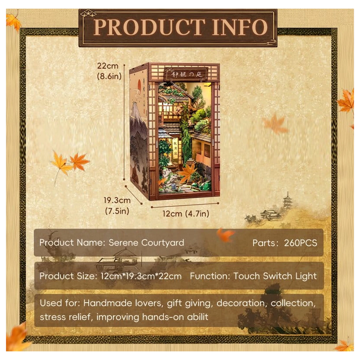 Book Nook Serene Courtyard 22 x 12 cm zdjęcie produktu