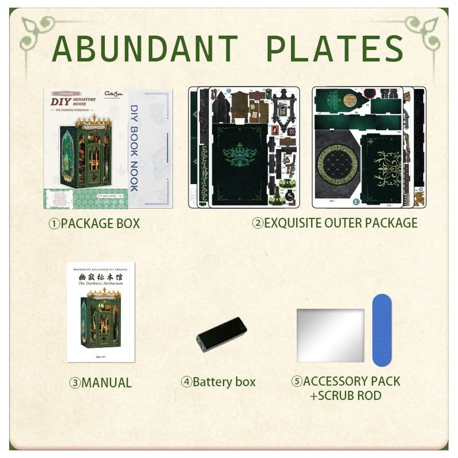Book Nook The Darkness Herbarium 17 x 12 cm zdjęcie produktu