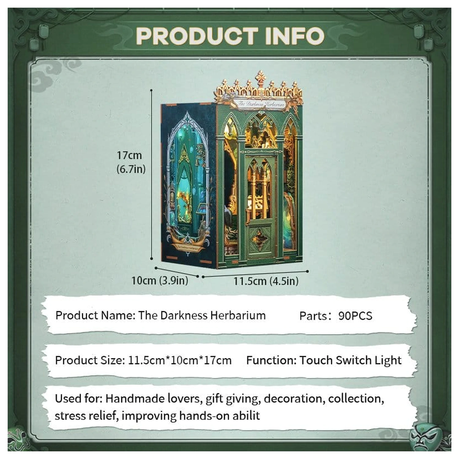 Book Nook The Darkness Herbarium 17 x 12 cm zdjęcie produktu