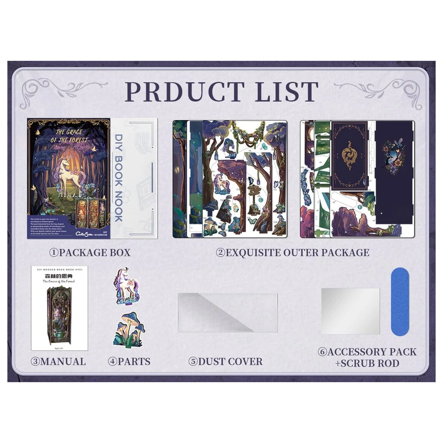 Book Nook The Grace of Forest 22 x 8 cm zdjęcie produktu