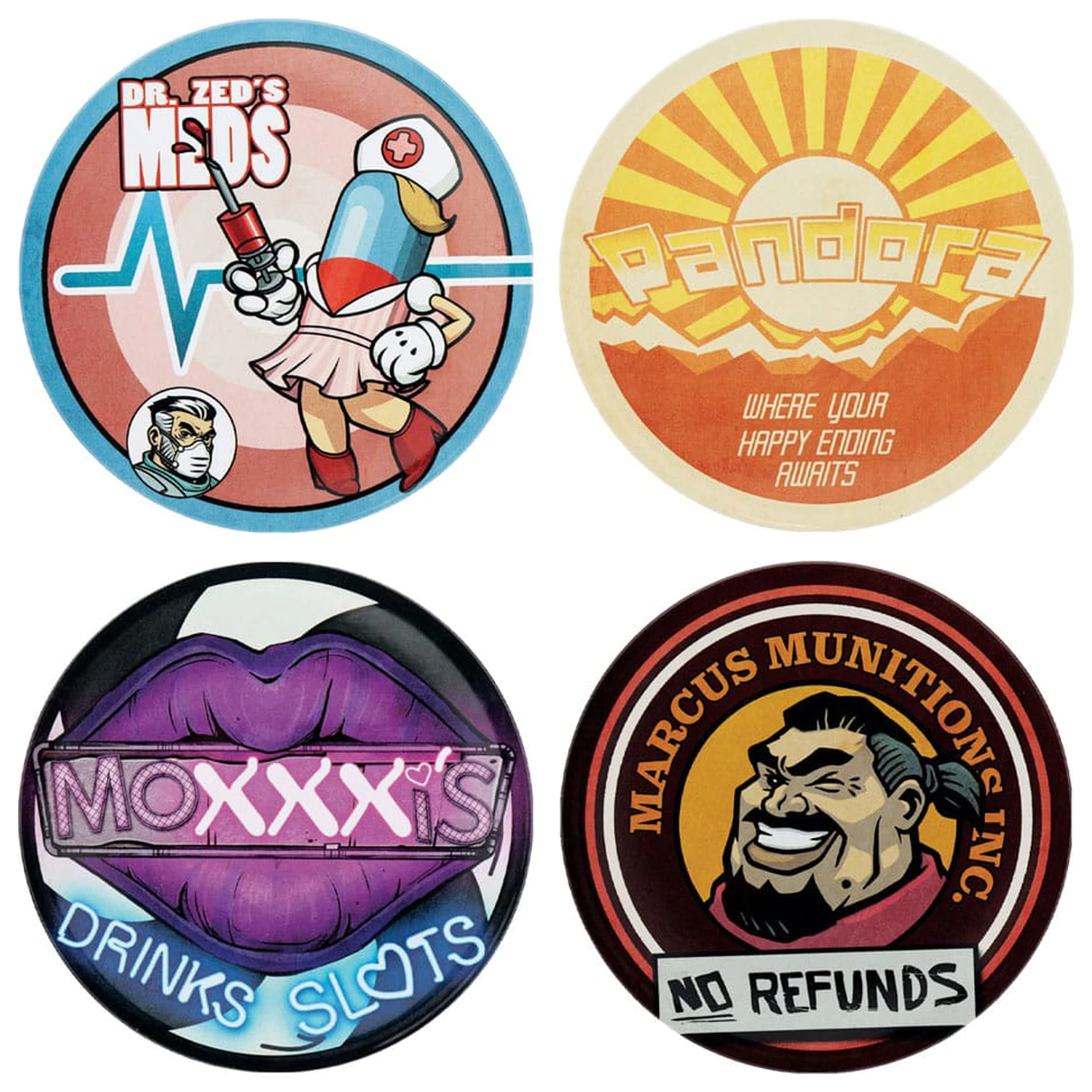 Borderlands Zestaw podkładek 4 szt. zdjęcie produktu