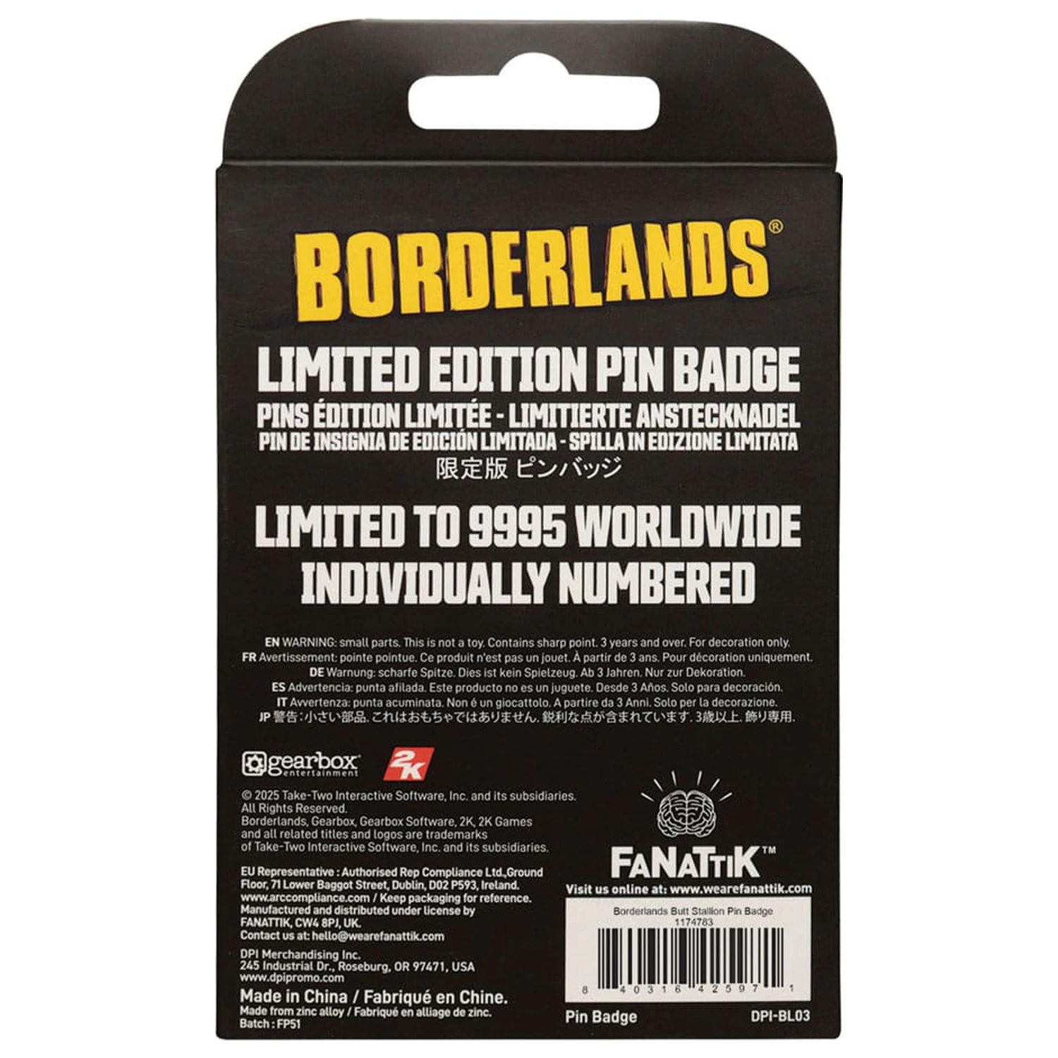 Borderlands Pin Badge Butt Stallion Edycja limitowana zdjęcie produktu