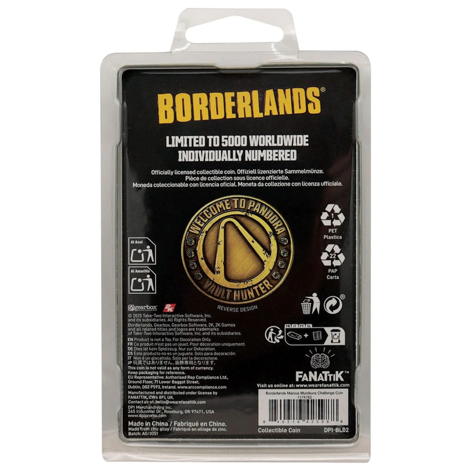 Borderlands Kolekcjonerska Moneta Marcus Munitions Edycja Limitowana zdjęcie produktu