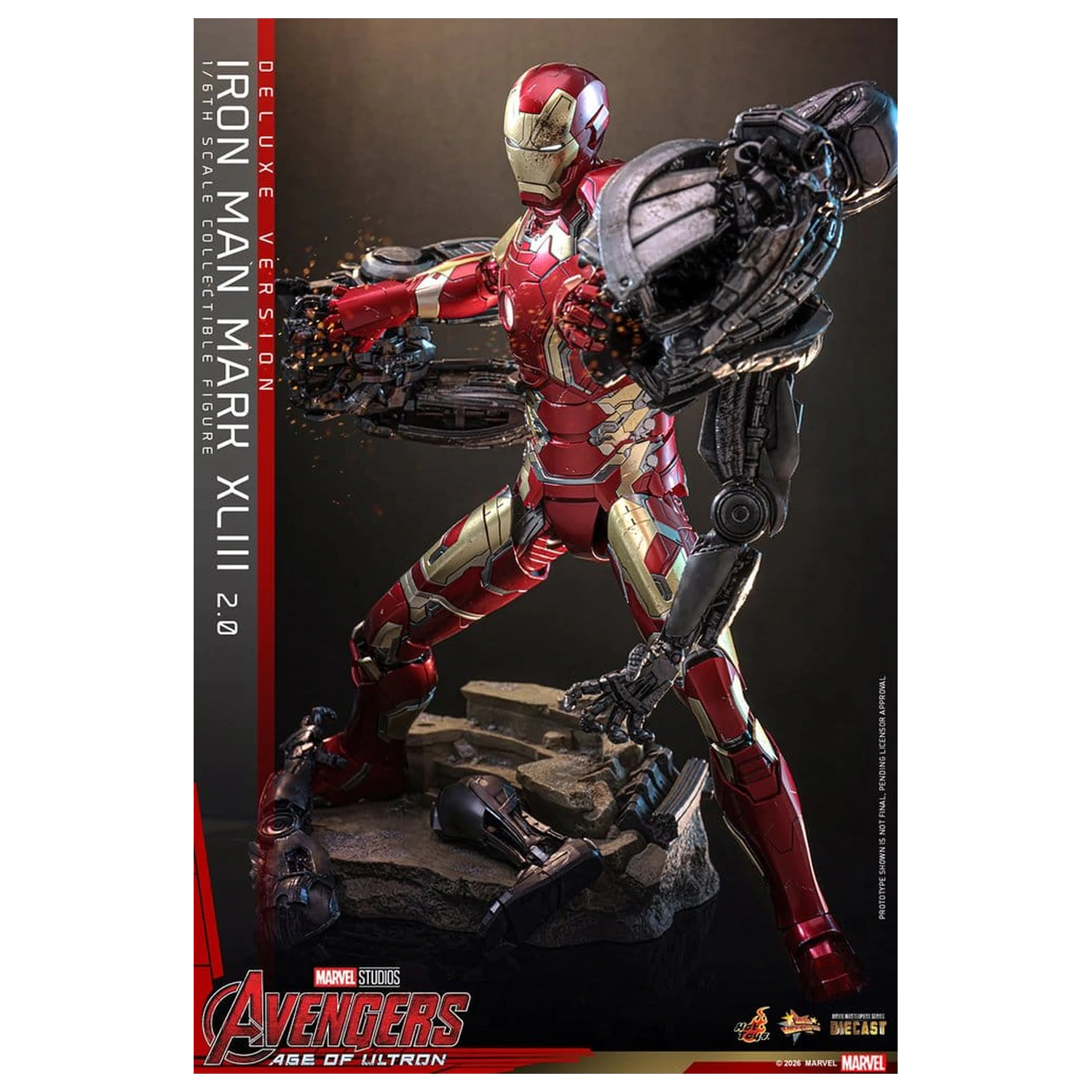 Avengers: Czas Ultrona Movie Masterpiece Diecast Figurka Akcji 1/6 Iron Man Mark XLIII (2.0) (Wersja Deluxe) 32 cm zdjęcie produktu