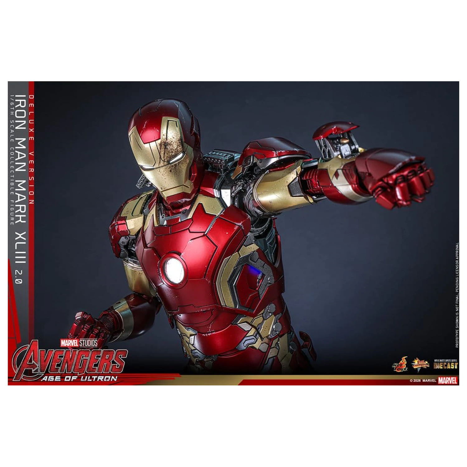 Avengers: Czas Ultrona Movie Masterpiece Diecast Figurka Akcji 1/6 Iron Man Mark XLIII (2.0) (Wersja Deluxe) 32 cm zdjęcie produktu
