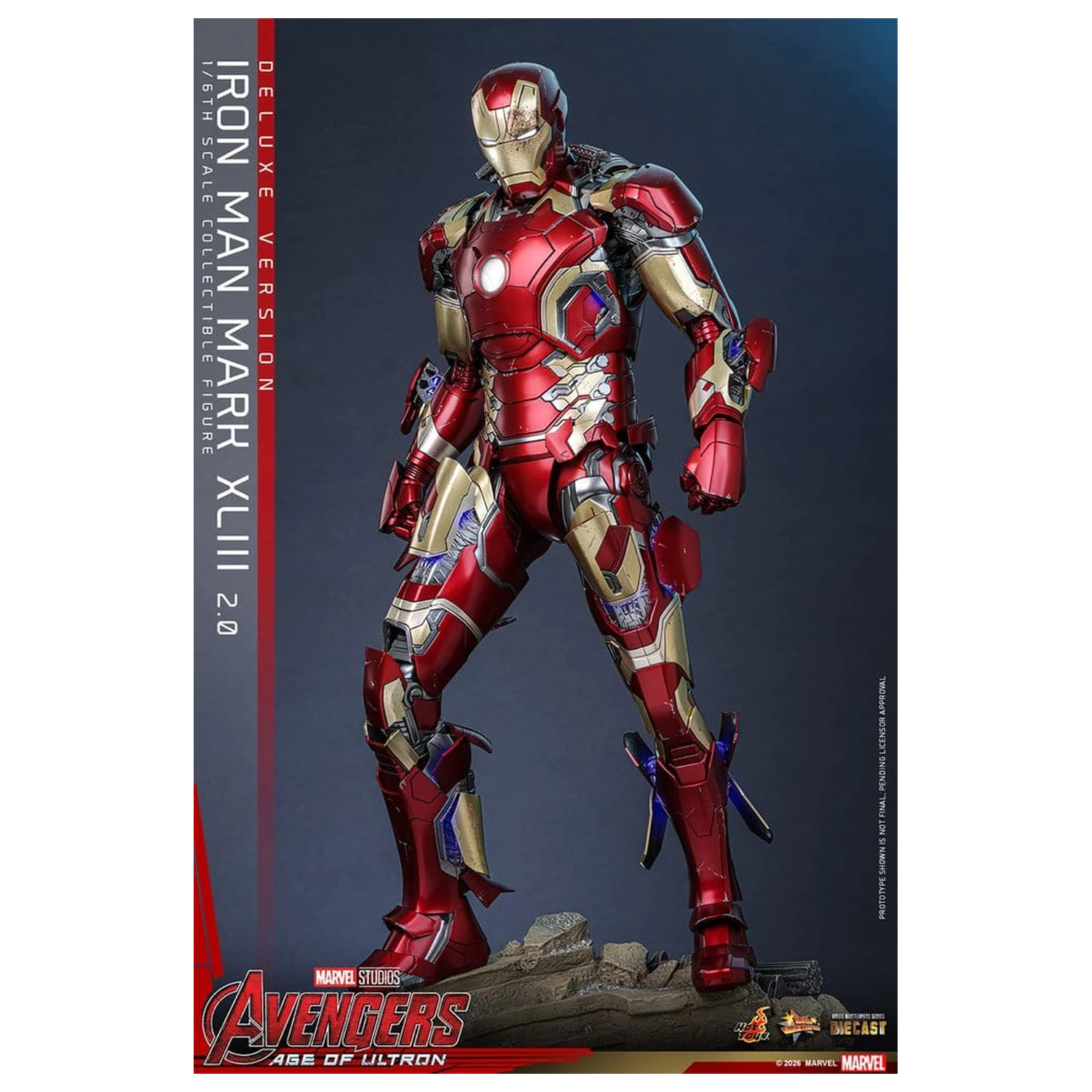 Avengers: Czas Ultrona Movie Masterpiece Diecast Figurka Akcji 1/6 Iron Man Mark XLIII (2.0) (Wersja Deluxe) 32 cm zdjęcie produktu