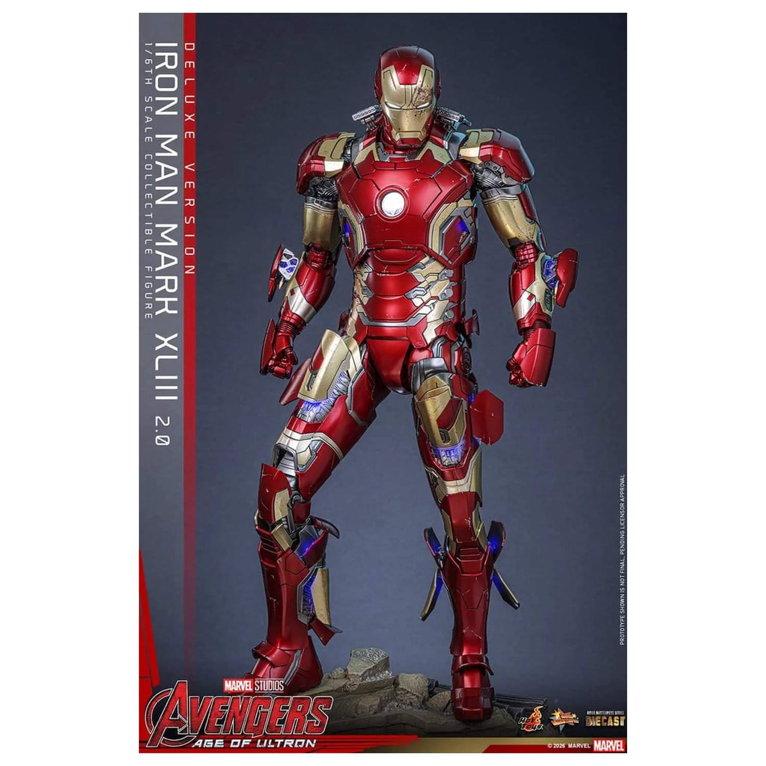Avengers: Czas Ultrona Movie Masterpiece Diecast Figurka Akcji 1/6 Iron Man Mark XLIII (2.0) (Wersja Deluxe) 32 cm zdjęcie produktu