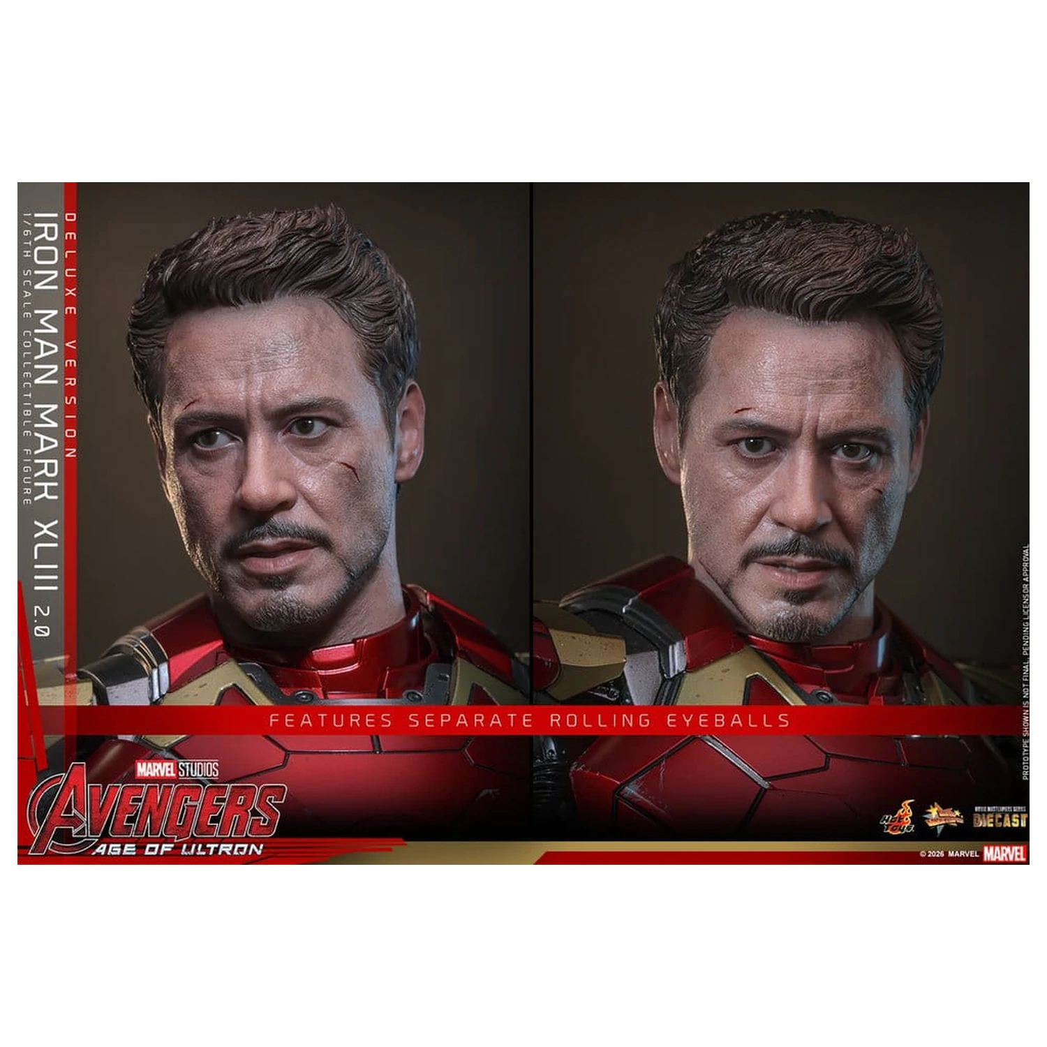 Avengers: Czas Ultrona Movie Masterpiece Diecast Figurka Akcji 1/6 Iron Man Mark XLIII (2.0) (Wersja Deluxe) 32 cm zdjęcie produktu