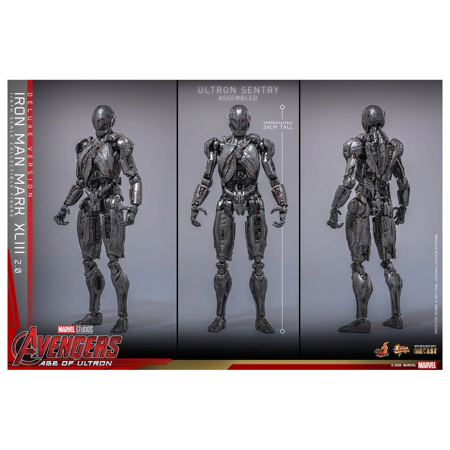 Avengers: Czas Ultrona Movie Masterpiece Diecast Figurka Akcji 1/6 Iron Man Mark XLIII (2.0) (Wersja Deluxe) 32 cm zdjęcie produktu