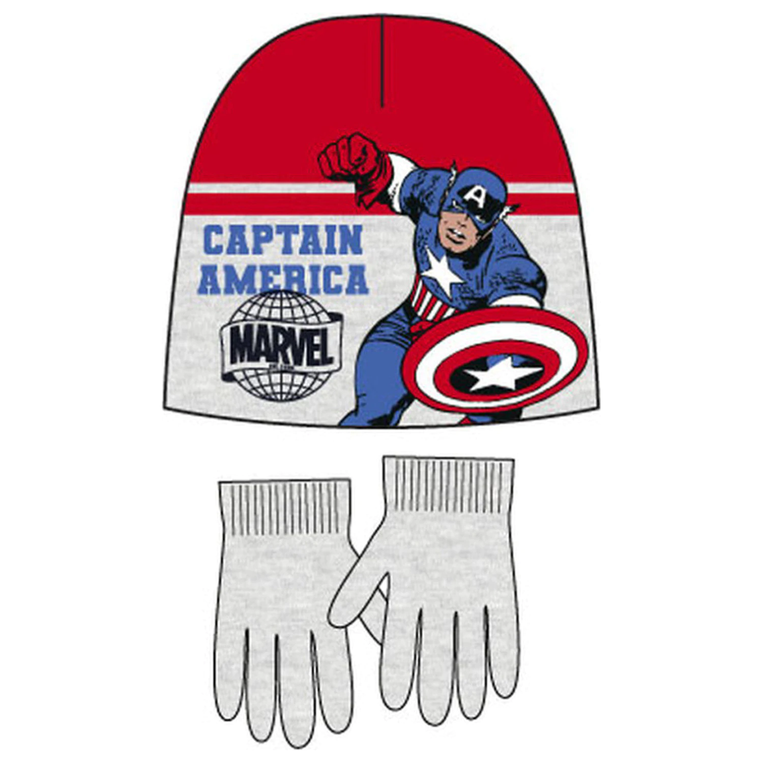 Avengers Captain America Zestaw dla dzieci: Czapka + Rękawiczki 52 cm zdjęcie produktu
