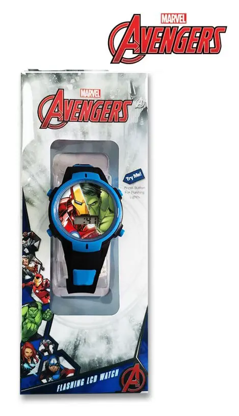 Avengers cyfrowy podświetlany zegarek na rękę w pudełku zdjęcie produktu