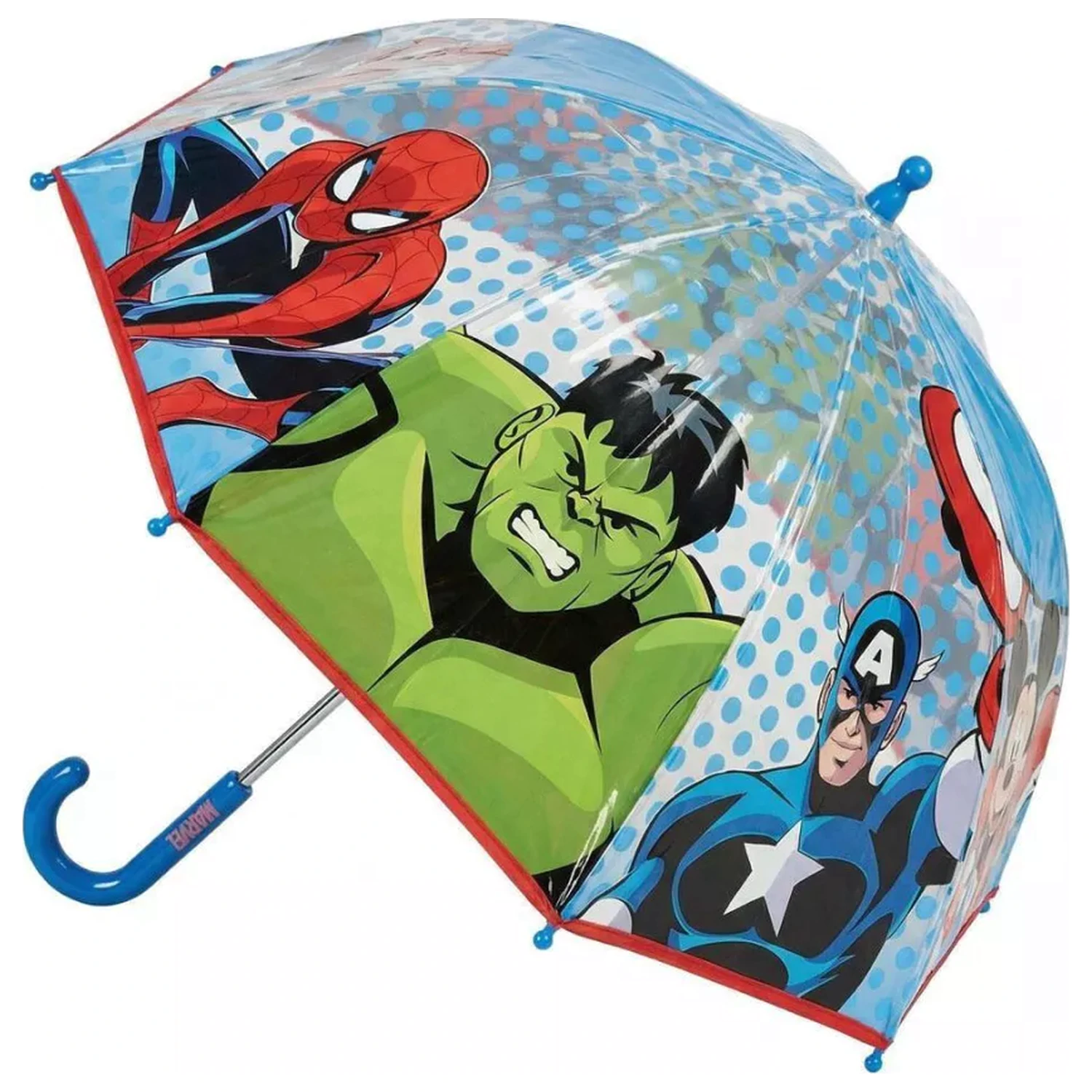 Avengers Dots Dziecięca Transparentna Parasolka zdjęcie produktu