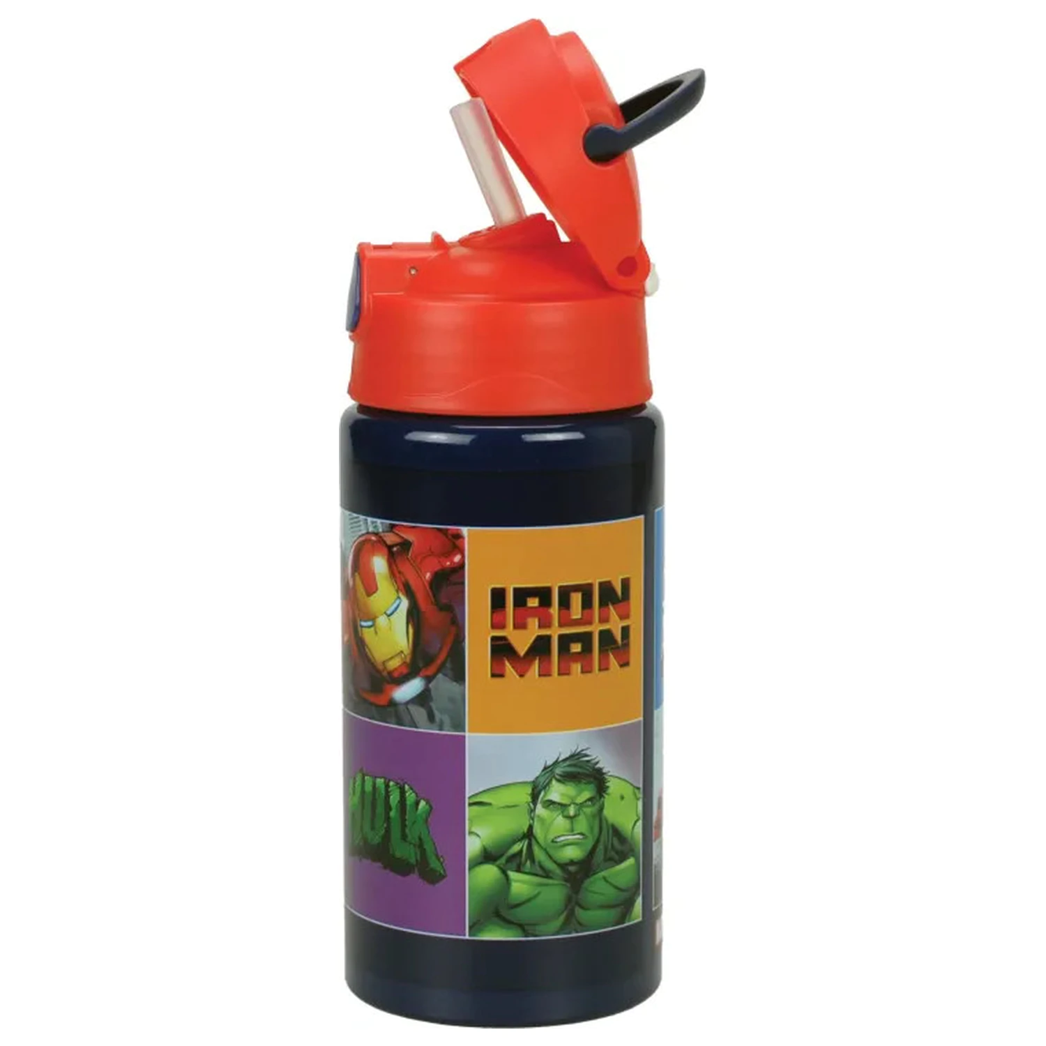 Avengers Smash aluminiowa butelka na wodę ze słomką i haczykiem 500 ml zdjęcie produktu