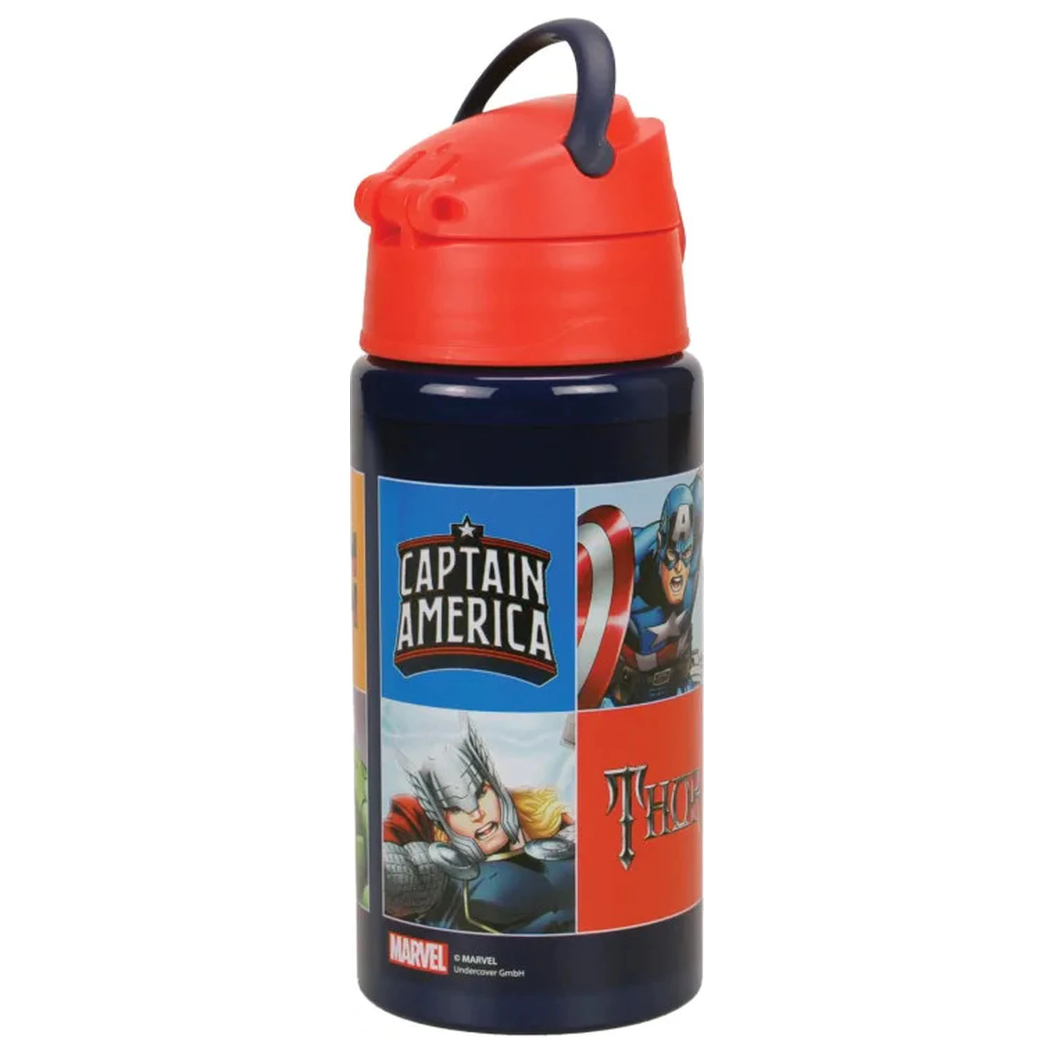 Avengers Smash aluminiowa butelka na wodę ze słomką i haczykiem 500 ml zdjęcie produktu