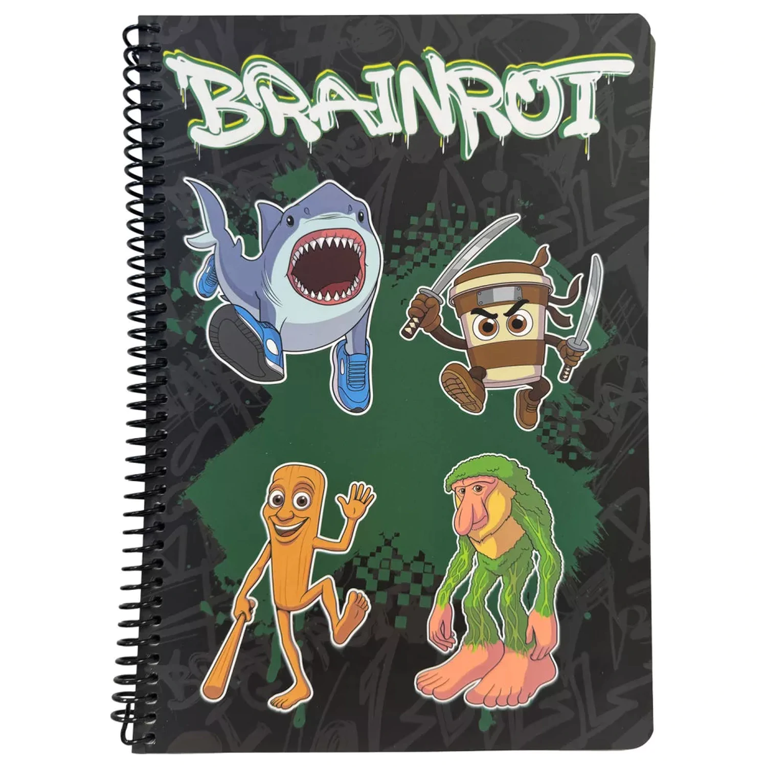 Brainrot Green B/5 Lined Spiralny Notatnik, 70 Arkuszy zdjęcie produktu