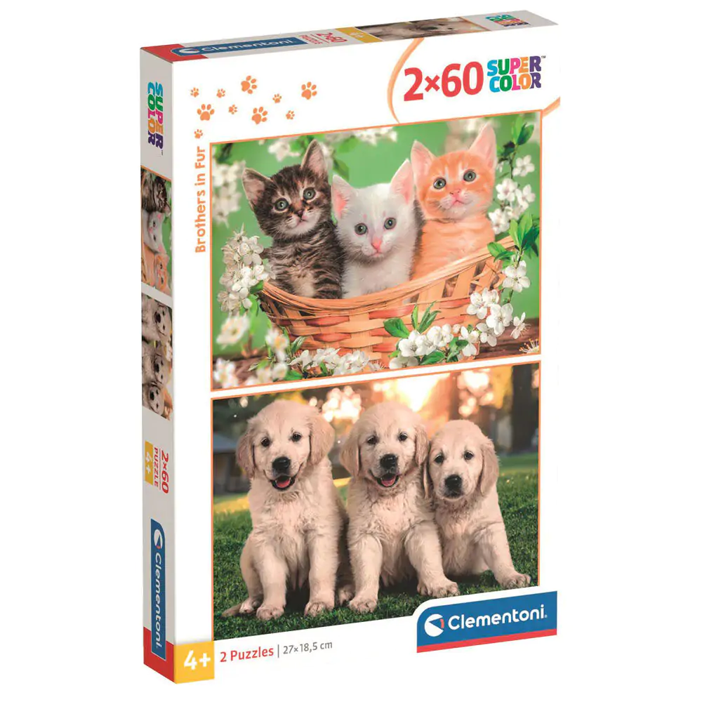 Puzzle Brothers in Fur 2x60 elementów zdjęcie produktu