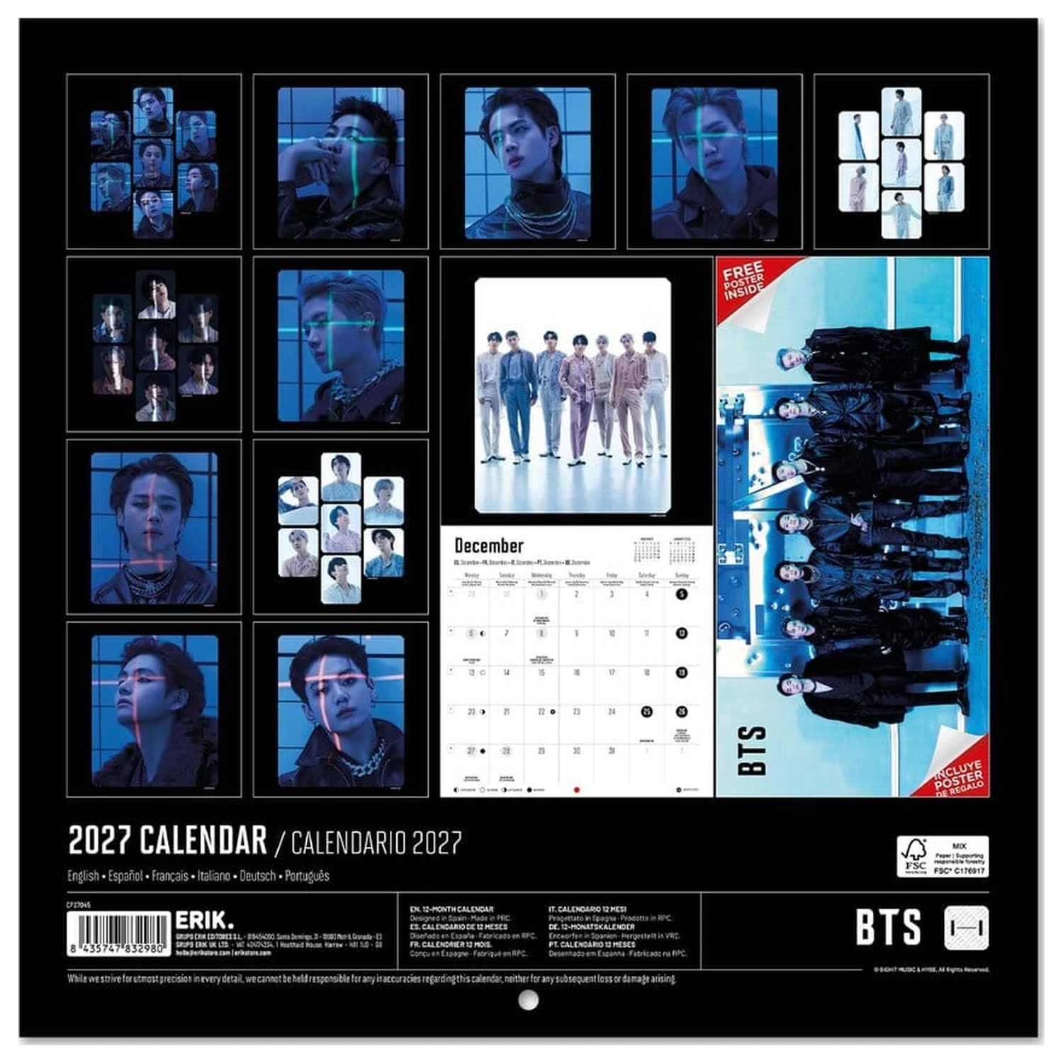 Kalendarz ścienny BTS 2027 30 x 30 cm zdjęcie produktu