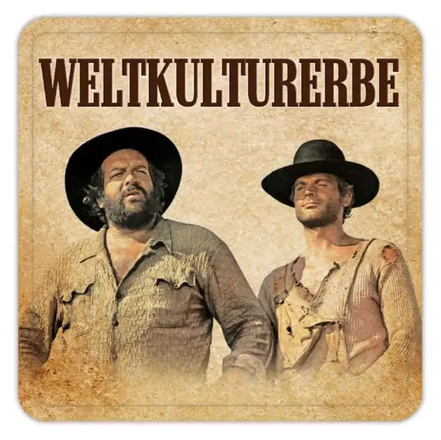 Bud Spencer & Terence Hill Tin coasters Weltkulturerbe 10 x 10 cm - Metalowe Podkładki pod napoje zdjęcie produktu