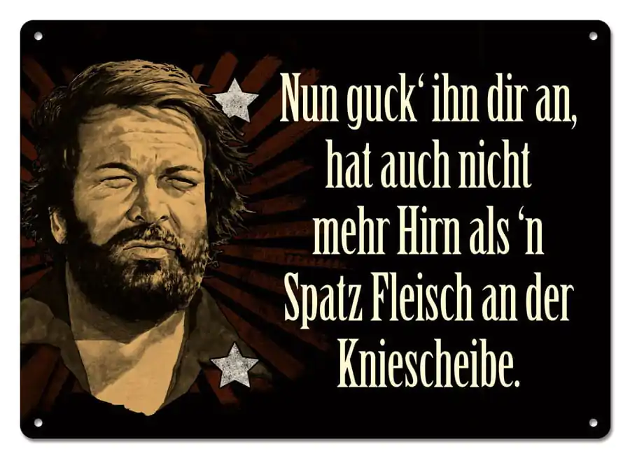 Bud Spencer Tin Sign Nun guck' ihn dir an,... 10 x 15 cm zdjęcie produktu