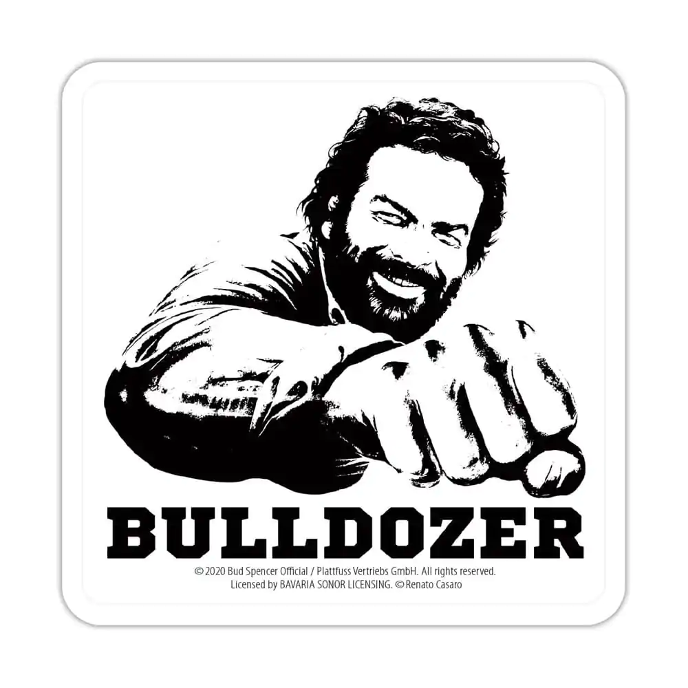 Bud Spencer Tin coasters Bulldozer 10 x 10 cm - Podkładki blaszane zdjęcie produktu
