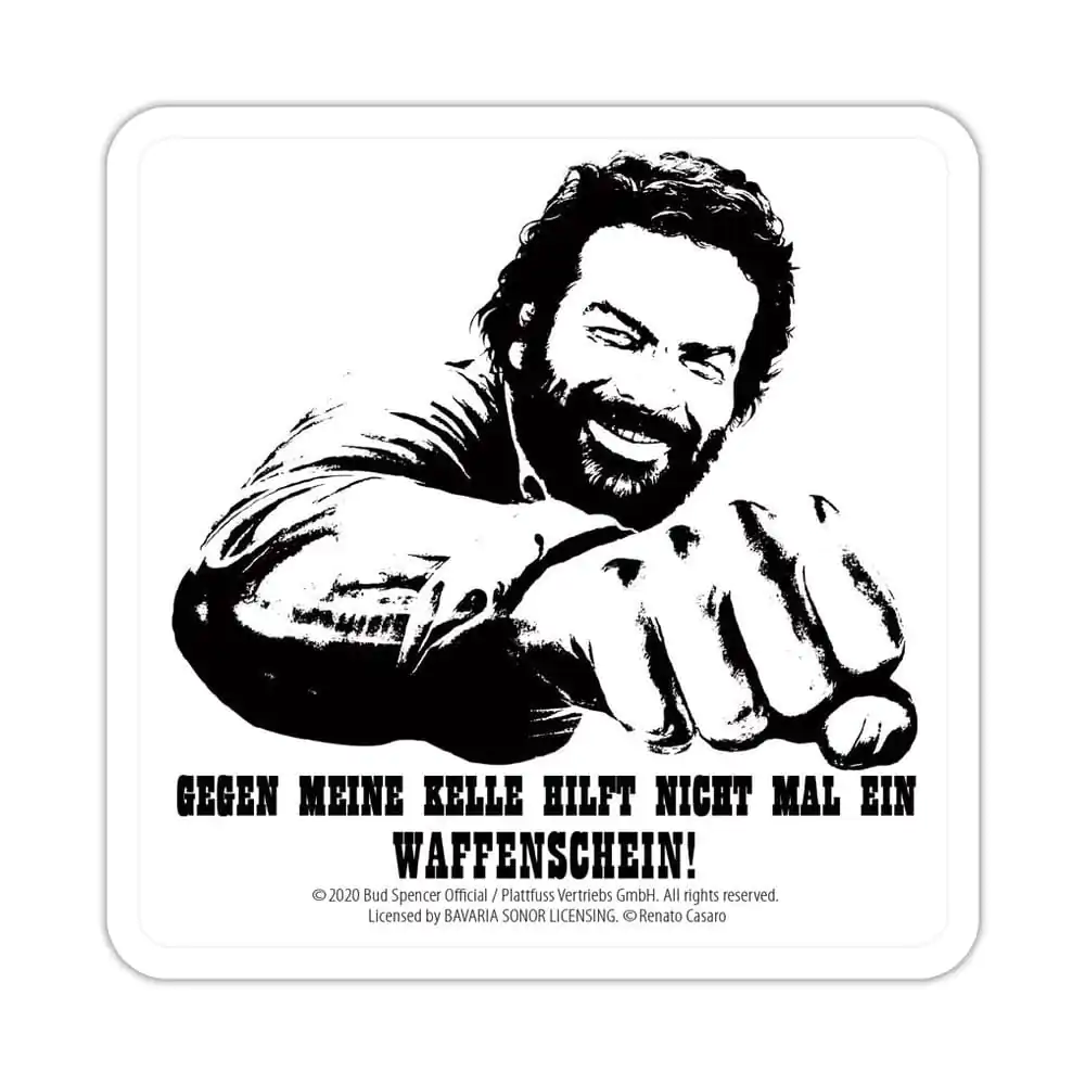 Podkładki pod szklanki blaszane Bud Spencer Tin coasters Kelle 10 x 10 cm zdjęcie produktu