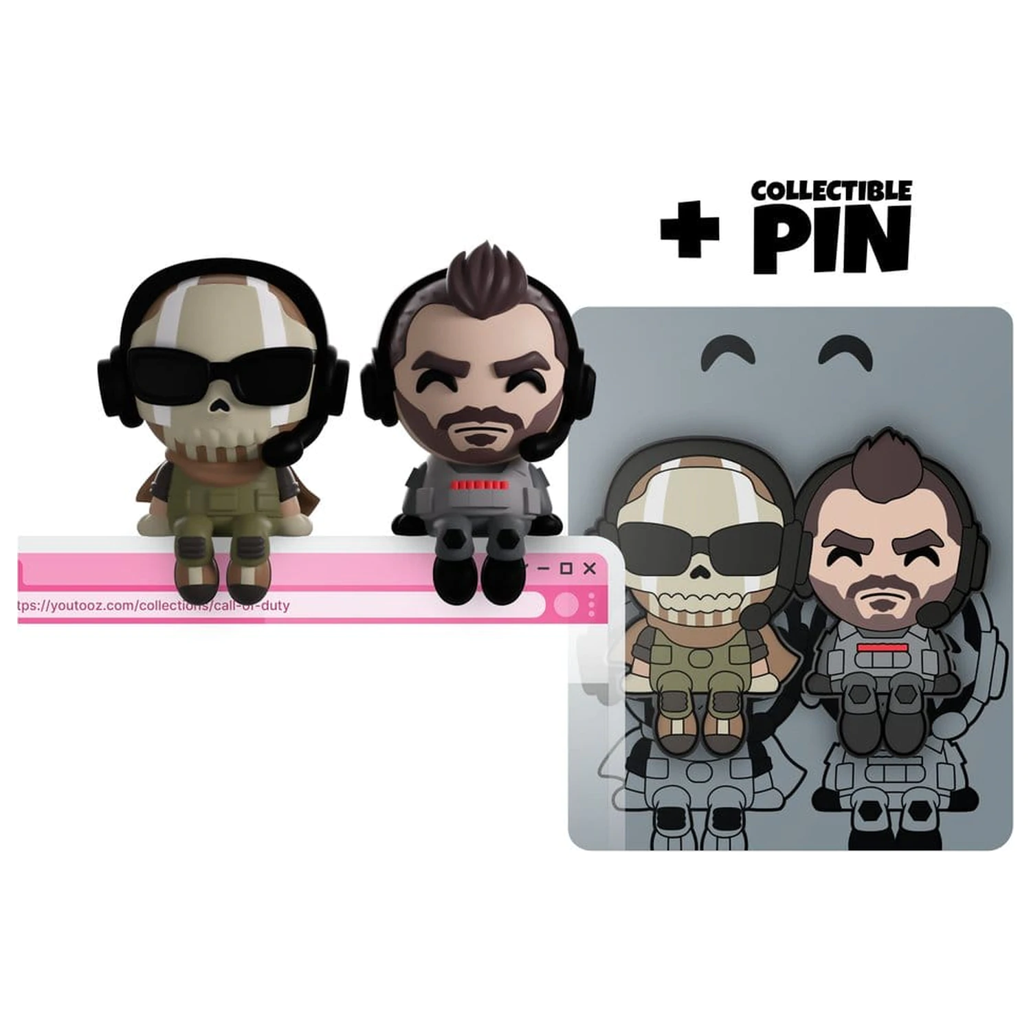 Call of Duty Figurki winylowe Ghost & Soap Monitor Buddiez 7 cm zdjęcie produktu