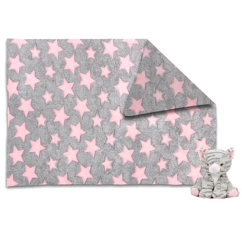 Kocyk Candy Cat Soft + pluszowa zabawka 22 cm zdjęcie produktu