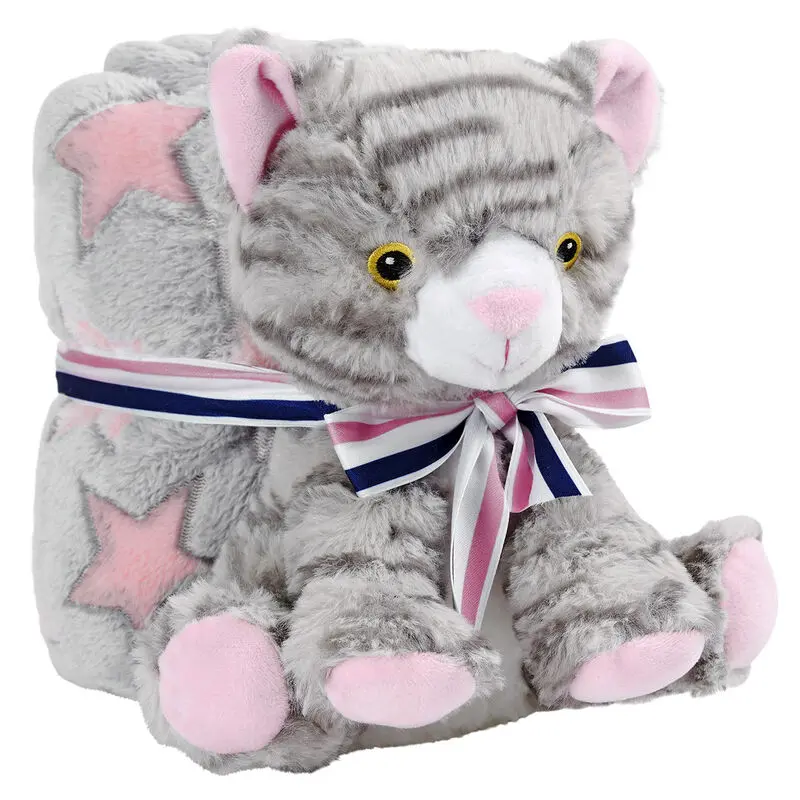 Kocyk Candy Cat Soft + pluszowa zabawka 22 cm zdjęcie produktu