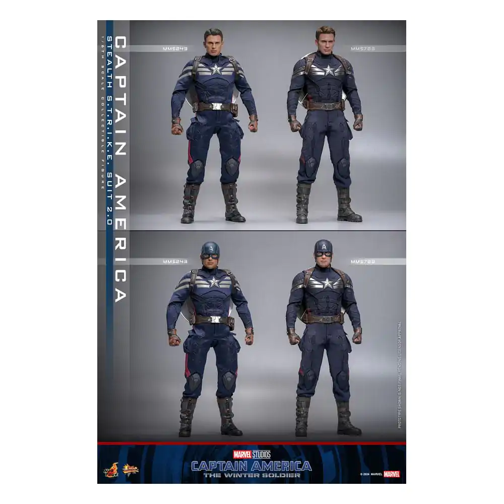 Captain America: Zimowy Żołnierz Movie Masterpiece Figurka Akcji 1/6 Captain America (Stealth S.T.R.I.K.E. Suit) 2.0 31 cm zdjęcie produktu