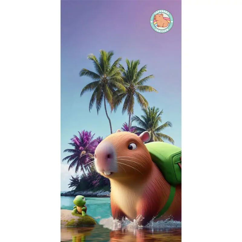 Ręcznik plażowy z mikrofibry Capybara zdjęcie produktu