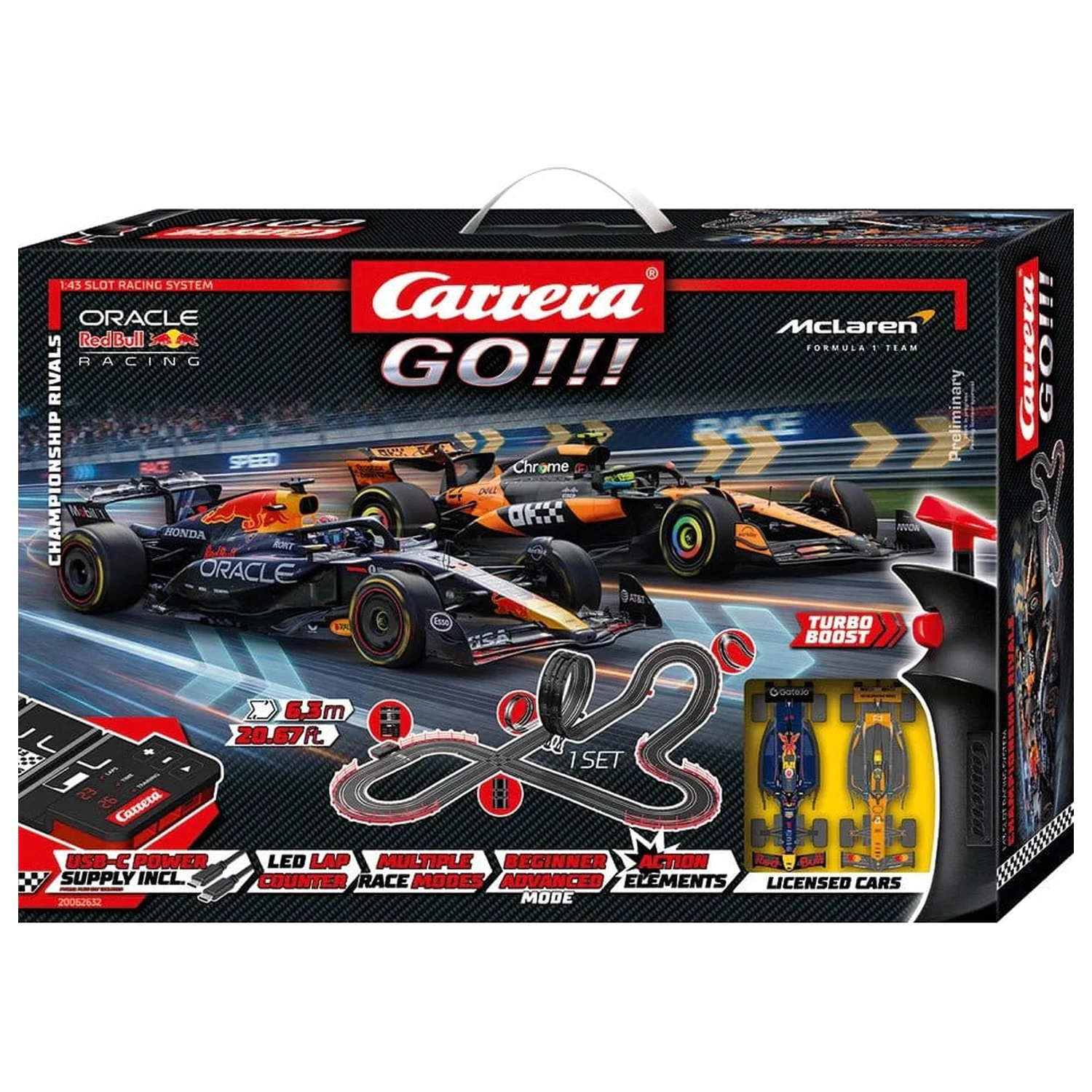 Carrera GO!!! Zestaw torów samochodowych Slot Car Championship Rivals zdjęcie produktu