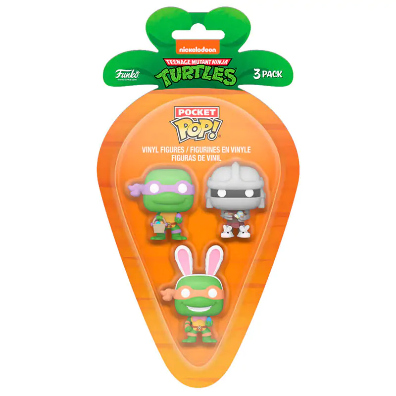 Carrot Pocket POP blister 3 figurki Ninja Turtles Donatello Shredder Michelangelo zdjęcie produktu