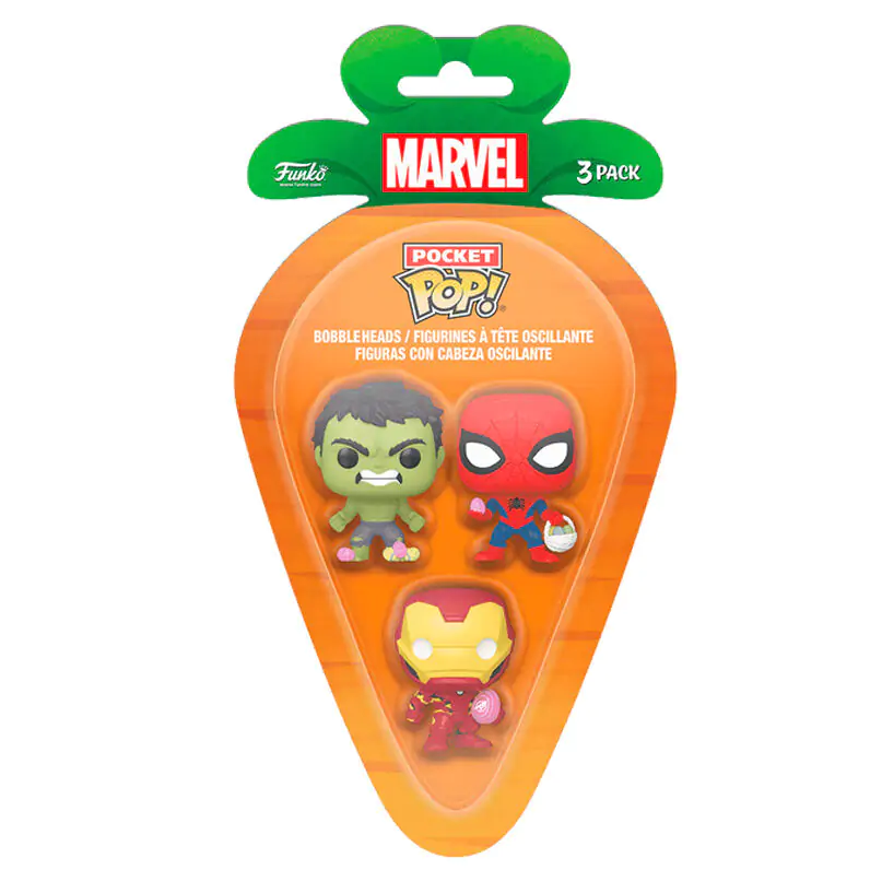 Carrot Pocket POP blister 3 figurki Marvel Spiderman Hulk Iron Man zdjęcie produktu