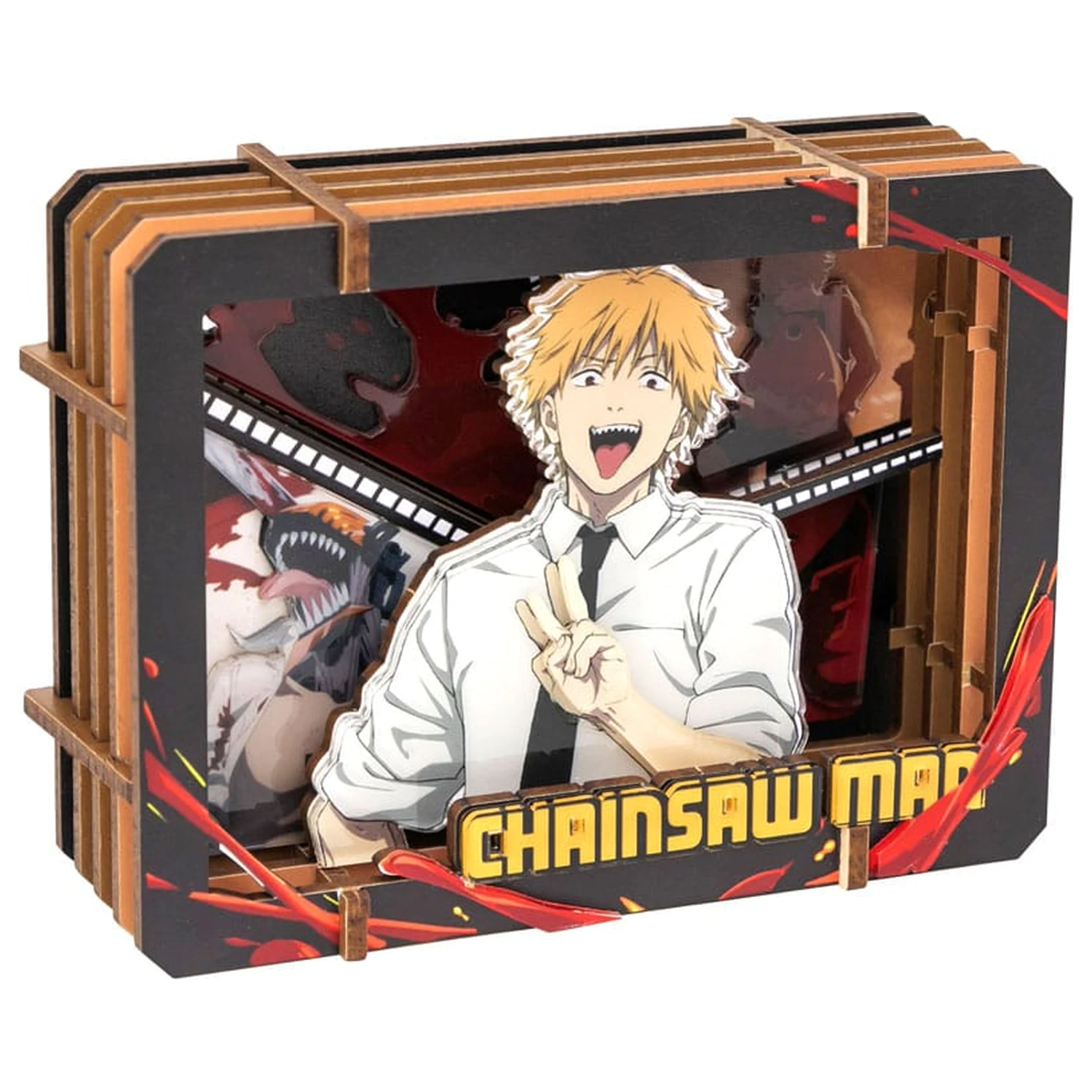 Chainsaw Man Zestaw Modeli Drewniana Galeria (S) Denji zdjęcie produktu