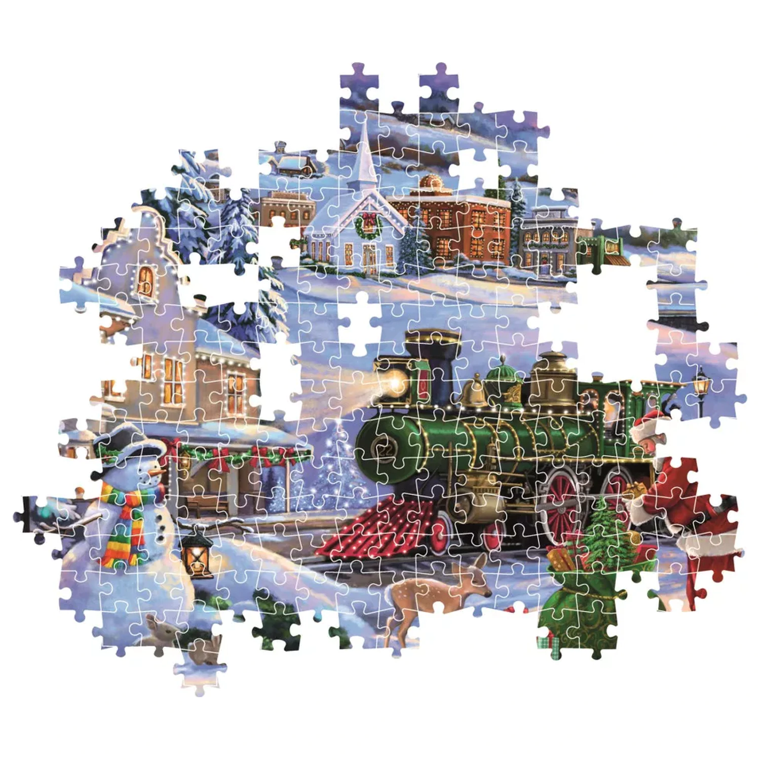 Puzzle kompaktowe 500-częściowe Christmas Train zdjęcie produktu