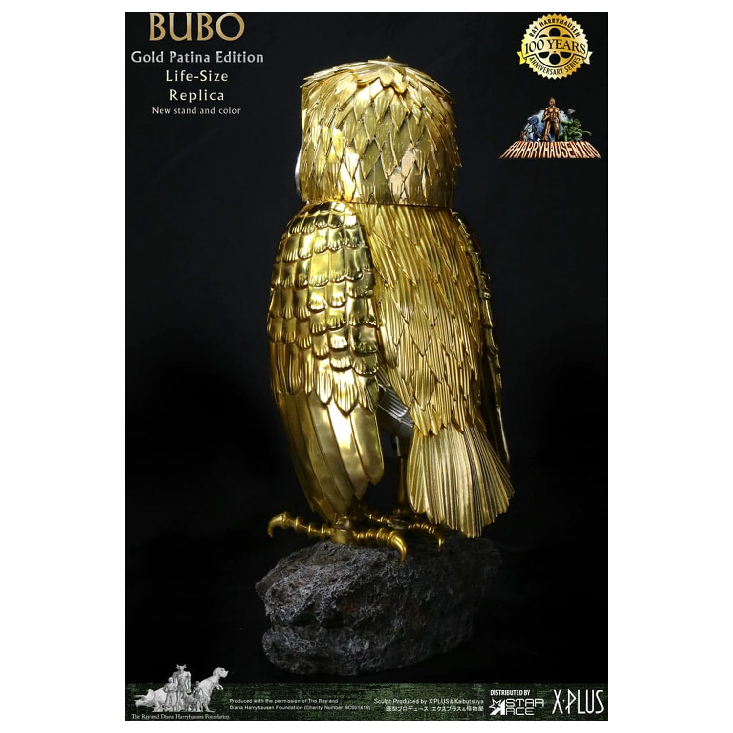 Clash of the Titans Statua Ray Harryhausens Bubo Gold Patina Edition Deluxe Wer. 34 cm zdjęcie produktu