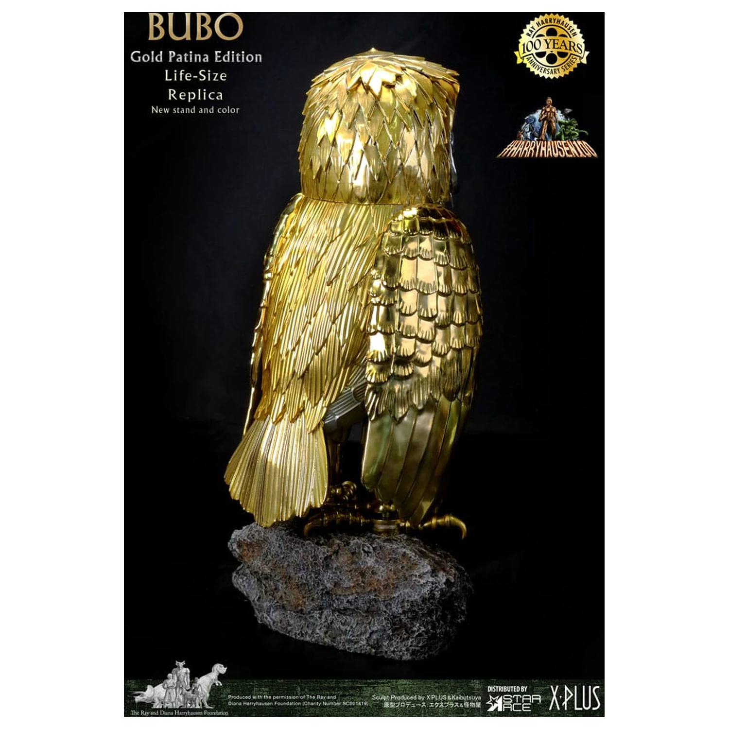 Clash of the Titans Statua Ray Harryhausens Bubo Gold Patina Edition Deluxe Wer. 34 cm zdjęcie produktu