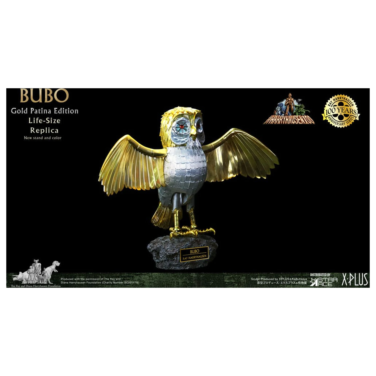 Clash of the Titans Statua Ray Harryhausens Bubo Gold Patina Edition Normalna wersja 34 cm zdjęcie produktu