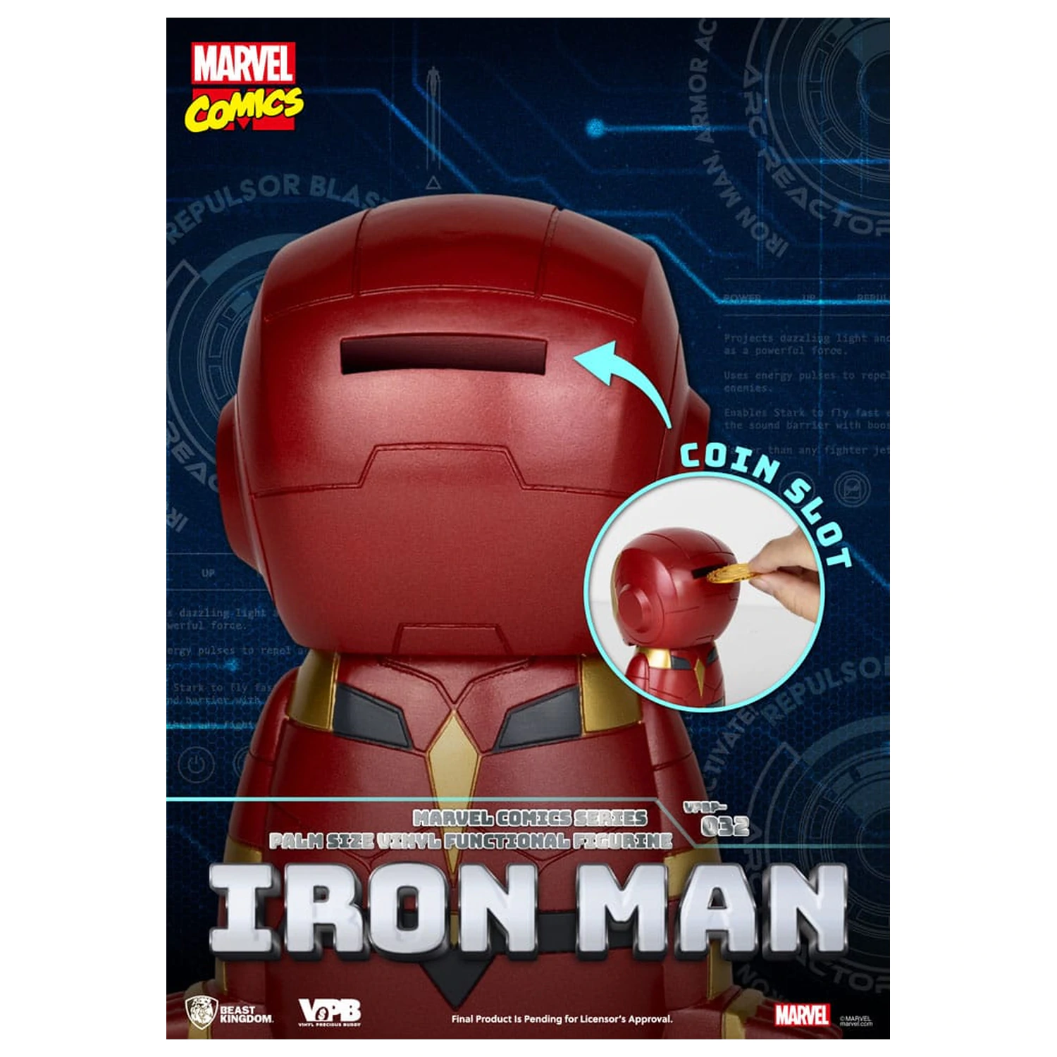 Klasyczna Skarbonka Winyl Bank Komiks Marvel Iron Man 12 cm zdjęcie produktu