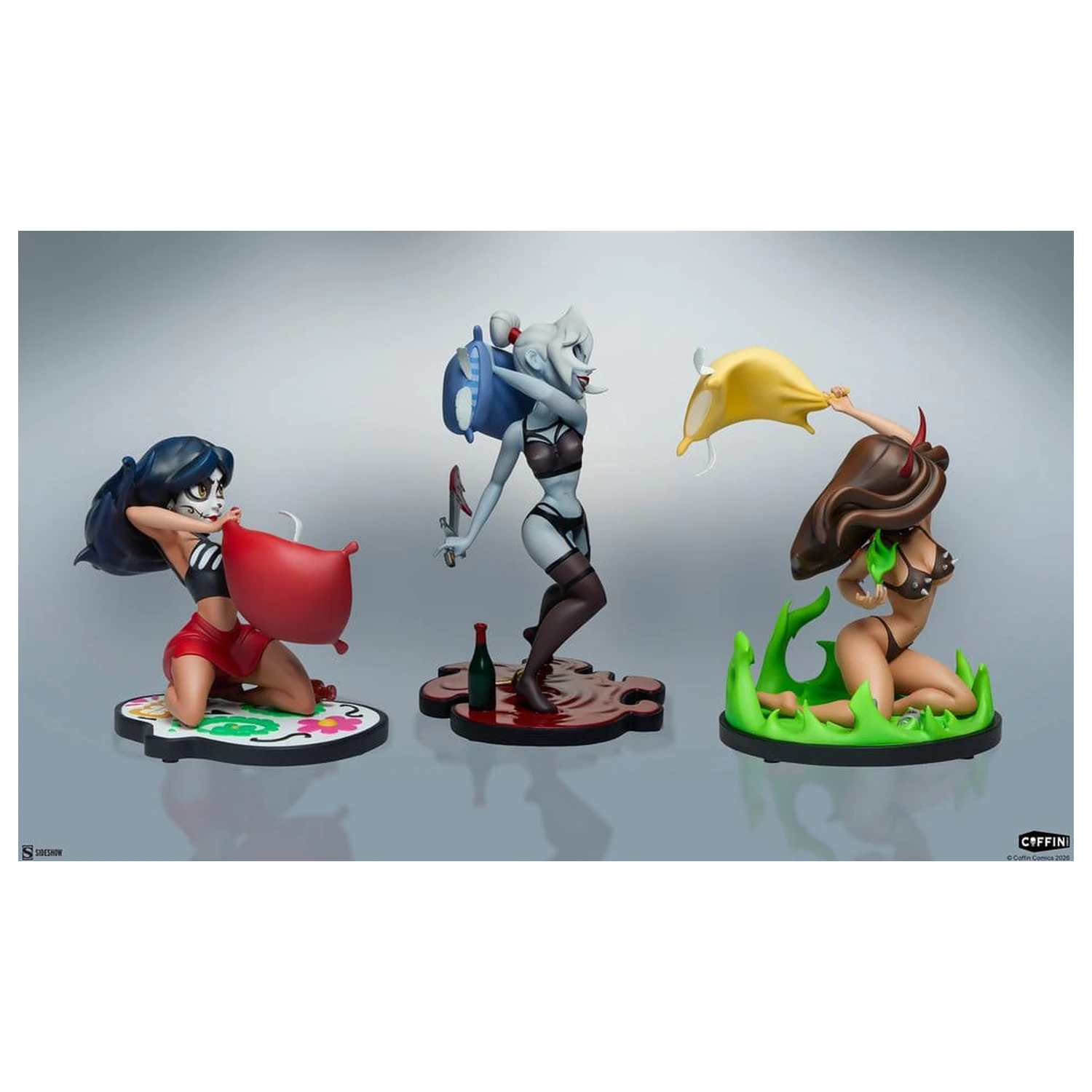 Coffin Comics Designer Statues Set Sleepover In Hell Figurki Designerów Zestaw Sleepover In Hell zdjęcie produktu