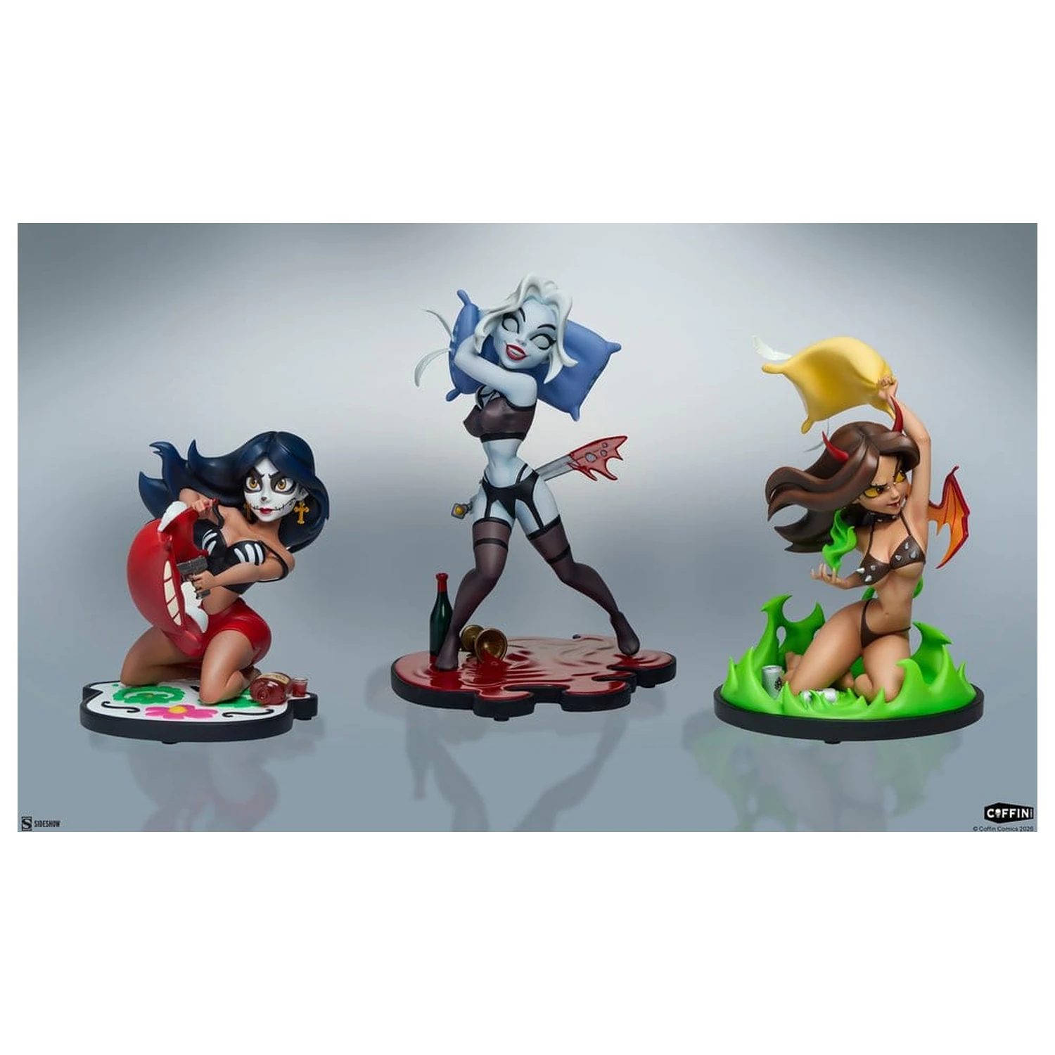 Coffin Comics Designer Statues Set Sleepover In Hell Figurki Designerów Zestaw Sleepover In Hell zdjęcie produktu