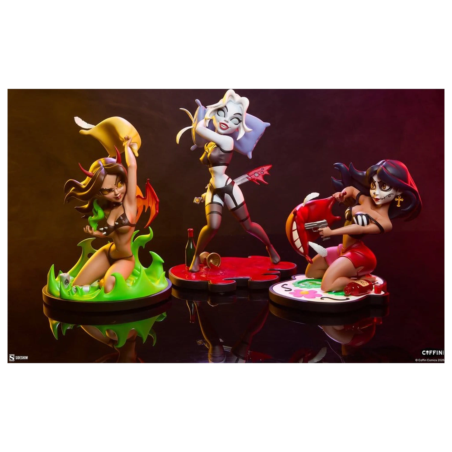 Coffin Comics Designer Statues Set Sleepover In Hell Figurki Designerów Zestaw Sleepover In Hell zdjęcie produktu