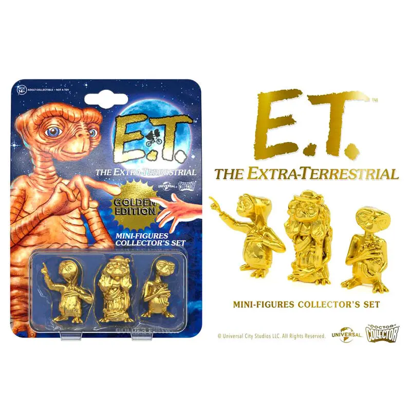 E.T. the Extra-Terrestrial Collector's Set Mini figurki zestaw 3 sztuk Golden Edition 5 cm zdjęcie produktu