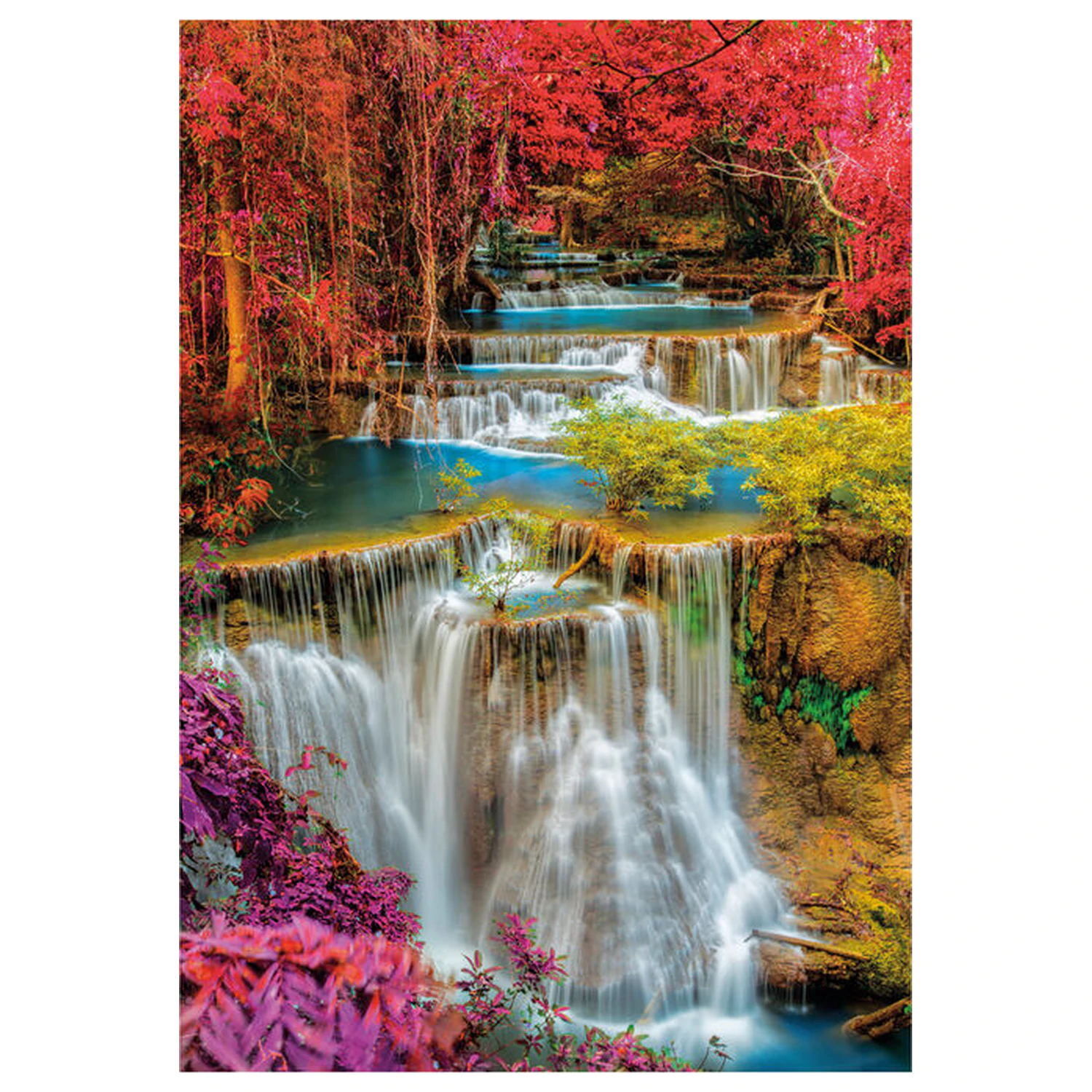 Kolorowe Tajskie Wodospady puzzle 1000 szt. zdjęcie produktu