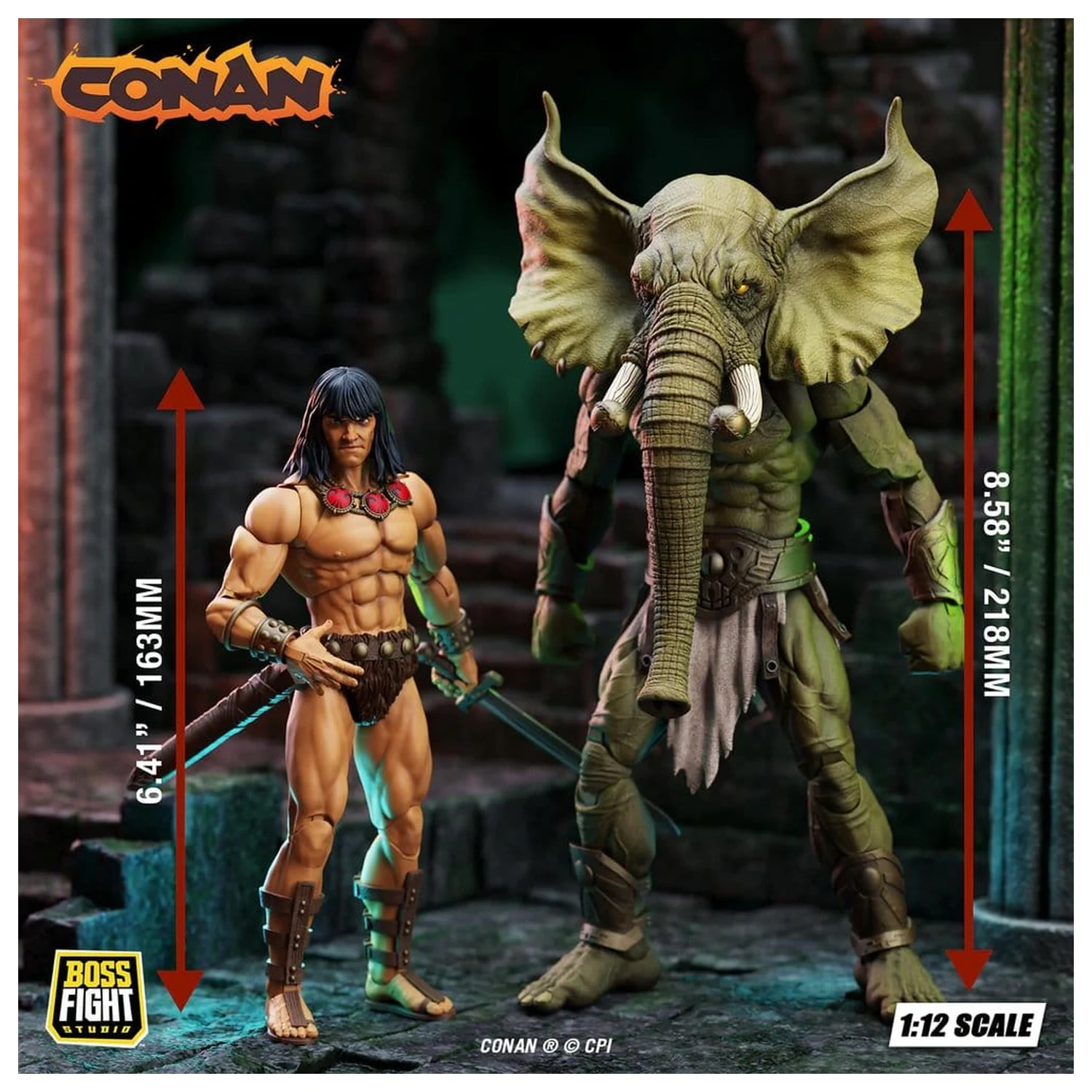Conan the Barbarian Epic H.A.C.K.S. figurki akcji Zestaw Wieża Słonia: Young Conan i Yag Kosha zdjęcie produktu