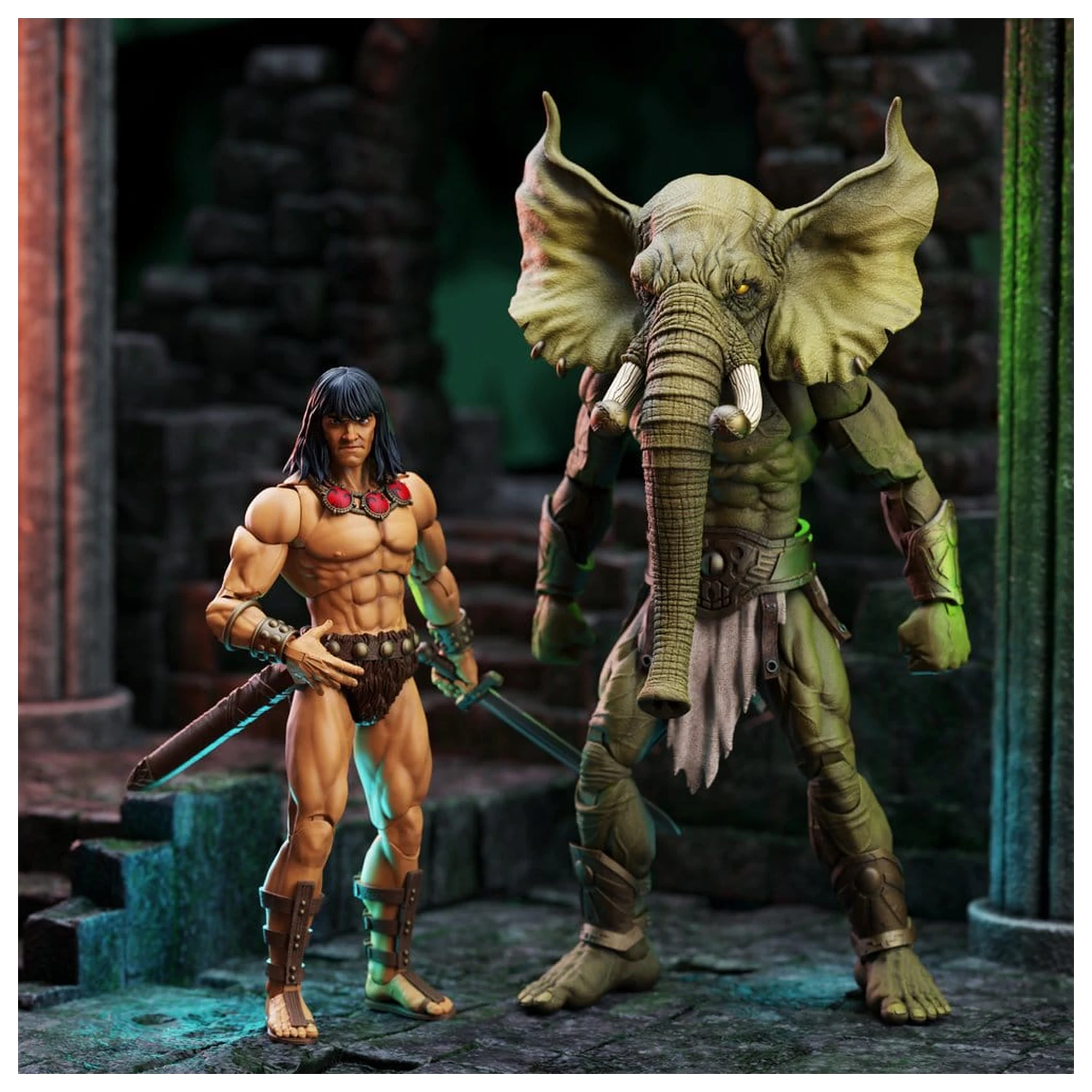 Conan the Barbarian Epic H.A.C.K.S. figurki akcji Zestaw Wieża Słonia: Young Conan i Yag Kosha zdjęcie produktu