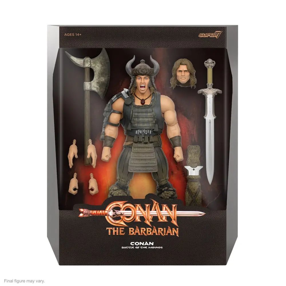 Conan Barbarzyńca Ultimates Figurka Akcji Conan (Battle of the Mounds) 18 cm zdjęcie produktu