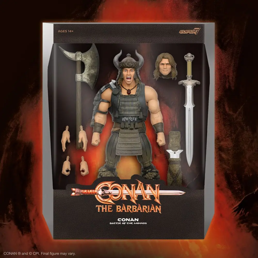 Conan Barbarzyńca Ultimates Figurka Akcji Conan (Battle of the Mounds) 18 cm zdjęcie produktu